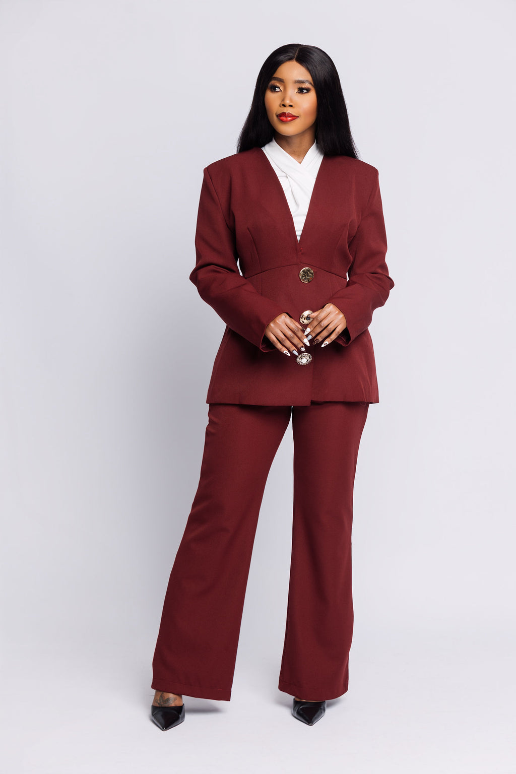 The Bordeaux Power Suit