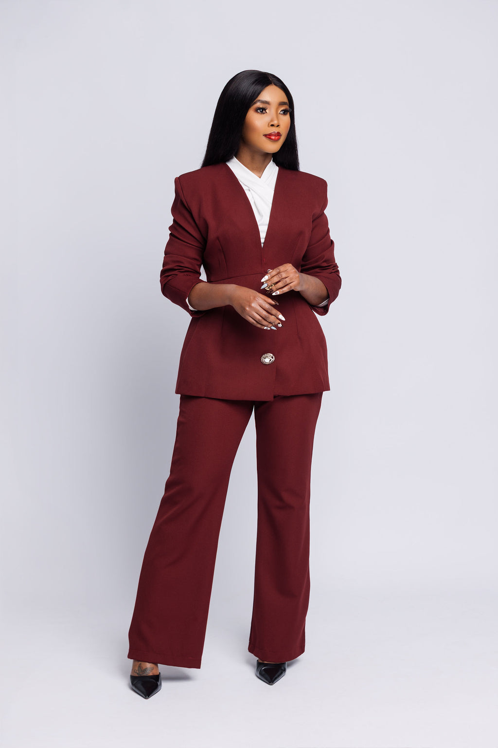 The Bordeaux Power Suit
